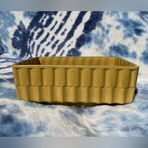 Vintage Cookson Pottery Mid Century Planter Glossy Mustard Yellow CP 338 USA 8in